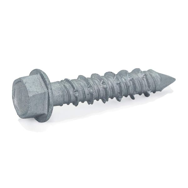 CONFAST 1/4" x 1-1/4" Concrete Screws 410 Stainless Steel Hex with Concrete Drill Bit for Anchoring to Masonry, Block or Brick (50 per Box)