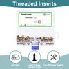sourcing map 50Pcs Threaded Inserts, M6-1x10 Headless Hex Socket Drive Nut Inserts, Zinc Alloy Hex-Flush Thread Inserts for Wood Working Tools and Accessories