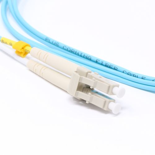 0.5 Meter (1.6FT) 10Gb OM3 Multimode Duplex Fiber Optic Cable (50/125) - LC to LC - Aqua