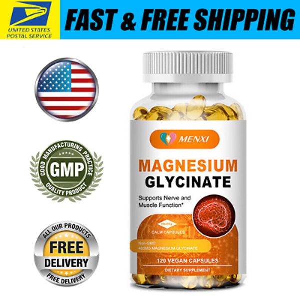 Magnesium Glycinate 400mg - 120 Capsules - Buffered & Chelated - Non-GMO