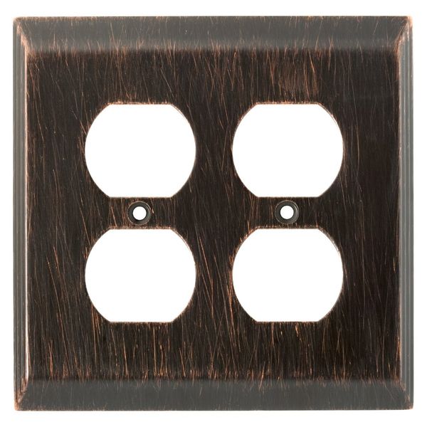 Franklin Brass 126389 Stately Double Duplex Outlet Wall Plate / Switch Plate / Cover, Venetian Bronze