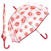 Thingimijigs Ladies Transparent Dome Umbrella - Red Lips Design