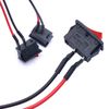10Pcs Rocker Switch ON/Off 2Pin Latching Square SPST Toggle Switch Snap with Wires KCD1-X-F