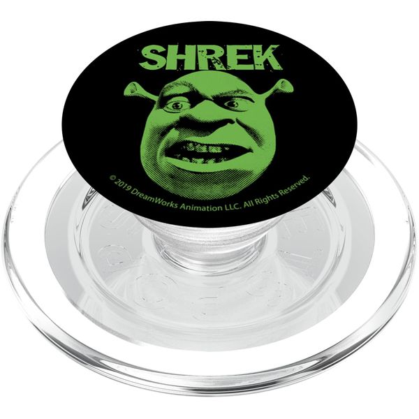 Shrek Distressed Face Portrait PopSockets MagSafe PopGrip for iPhone