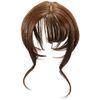Priscilla TFX-106-TMB Fluffy Hand Planted Whorl Bangs Wig, Nuance Curl Bangs, Heat Resistant, Maroon Brown