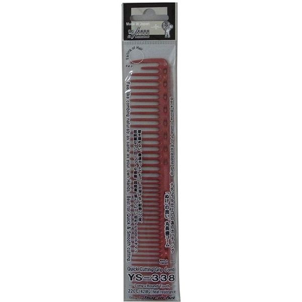 Y.S.PARK Quick Cutting Grip Comb YS-338 Red