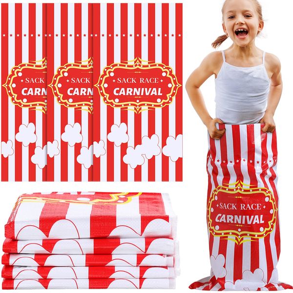 10 Pcs Potato Sack Race Bags Carnival Party Supplies Outdoor Games Set Carnival Jumping Bags Carnival Birthday Party Games Carnival Bags BBQ Picnic Circus Themed Party Supplies