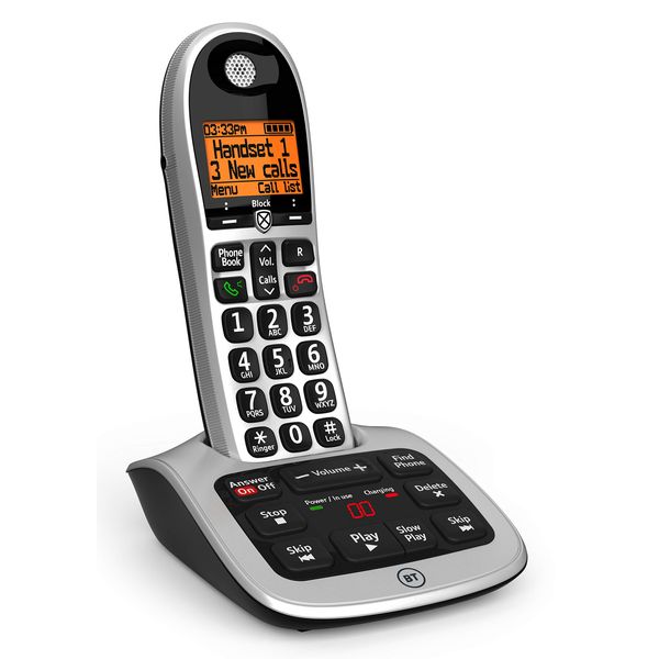 BT 4600 Cordless Landline House Phone, Big Buttons, Advanced Nuisance Call Blocker, Call Block Hot Key, Answer Machine, Single Handset Pack