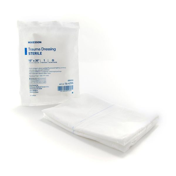 McKesson White Trauma Dressing Sterile 10 x 30" 16-4255 1 per Pack