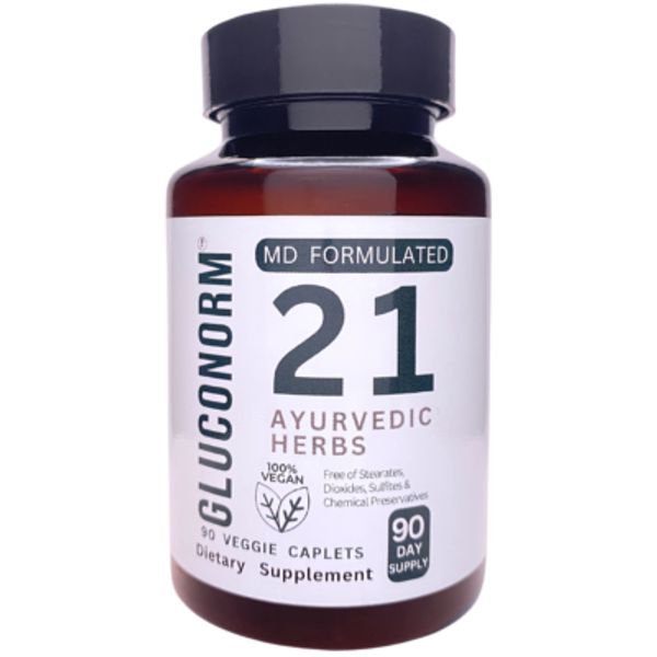 GlucoNorm Advanced Blood Sugar Control Formula, Reduces Sweet Cravings 90 Caplet