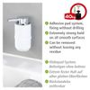WENKO Woya Wall Soap Dispenser, Refillable Ceramic Pump, 250 ml, White