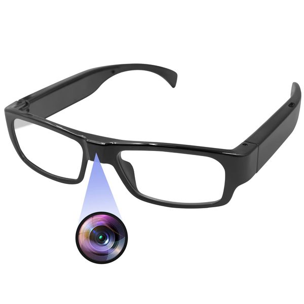 UYIKOO S300 Small Camera, Hidden Camera, Glasses Camera, HD 1080P Image Quality, Large Capacity, 128 GB Support, Long Time Recording, Easy Operation, Spy Camera, Photography, Glasses with Camera, Security Use, Meetings, Business Negotiations, Evidence Pho