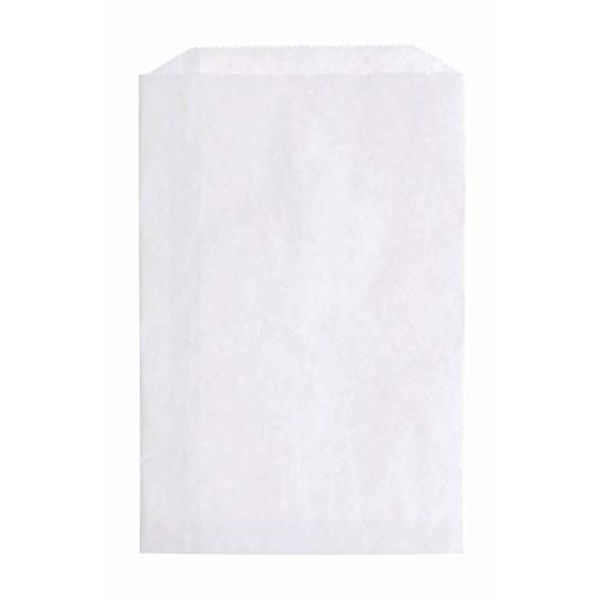 N'ice Packaging 200 White Flat Paper Bags Good for Candy, Cookies, Small Gift, Crafts, Party Favor, Sandwich, or Merchandising - no Gussett (White, 6" x 9")