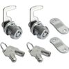 2 Pack Toolbox Lock 5/8" Tubular Cam Replacement Lock Hook Cam Keyed Alike ⭐⭐⭐⭐⭐