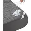 Waterproof Mattress Protector, Queen Size Mattress Pad Noiseless with Deep