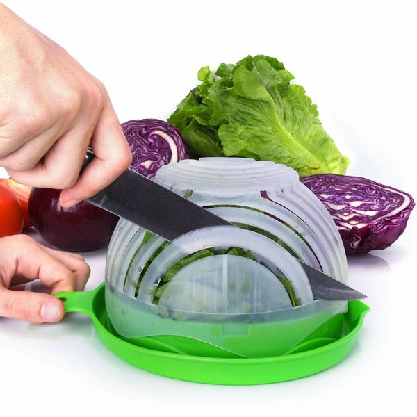 Salad Cutter Bowl Perfect Fruit Vegetable Slicer Easy Washer Chopper 60 Second