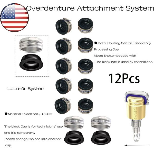12Pcs US Locator Metal Housing with Laboratory Insert Replacement Assembly