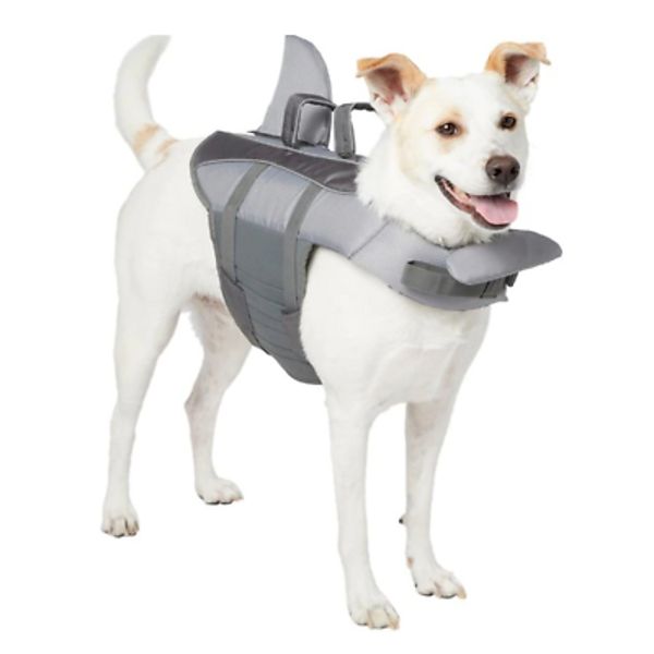 NEW Frisco Pet Dog Life Jacket Swimming Safety Vest w/Handle Puppy Medium Shark