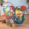Multicolor Round Easter Baskets, Party Supplies, 12 Pieces, 8" x 3"