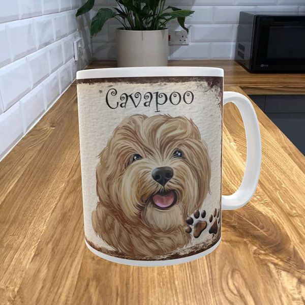 Shawprint Limited Cavapoo 11oz Coffee Mug My Dog's Rules Theme 341DRMUG