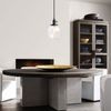 Pathson Black Pendant Light with Globe Round Glass Shade, Metal Base Cap and Adjustable Textile Cord, Industrial Style Retro Hanging Lamps for Dining Room Kitchen Island