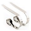 The Original MantleClip® Stocking Holder with Chalkboard Icons 2-Pack (Silver)
