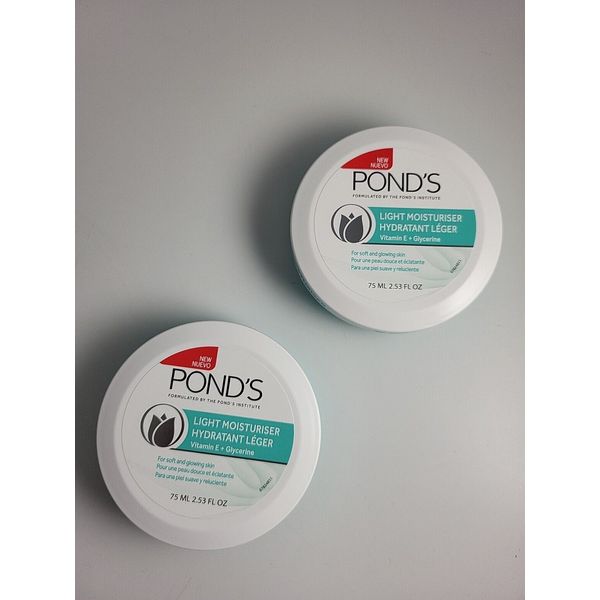 Pond's Light Moisturiser Vitamin E + Glycerine 2.53oz Lot Of 2