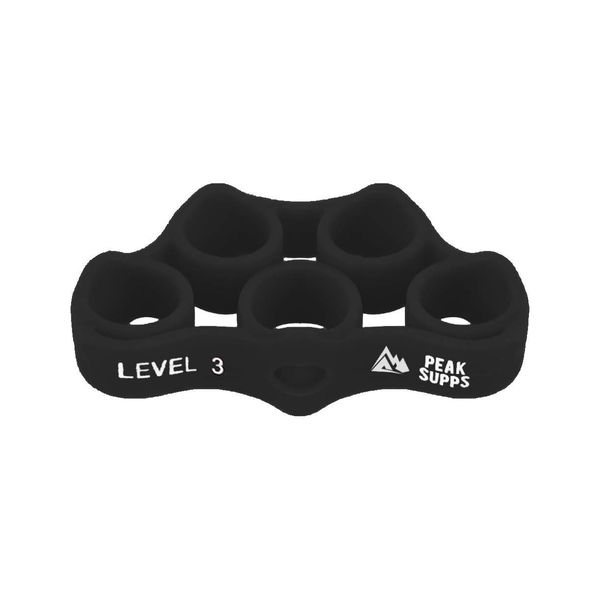 Forearm Trainer & Finger Strengthener Bands - Advanced Level 3 (Black)