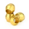 GASHER 100PCS Brass Compression Fitting, Brass Compression Sleeve Ferrules 4mm Tube OD