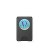 Purple Turquoise Initial Letter V On Silver Light Blue PopSockets PopWallet for MagSafe