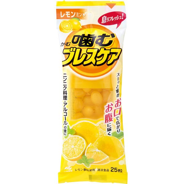 Chewing Breath Care, Breath Refreshing Gummy, Lemon Mint, 25 Tablets