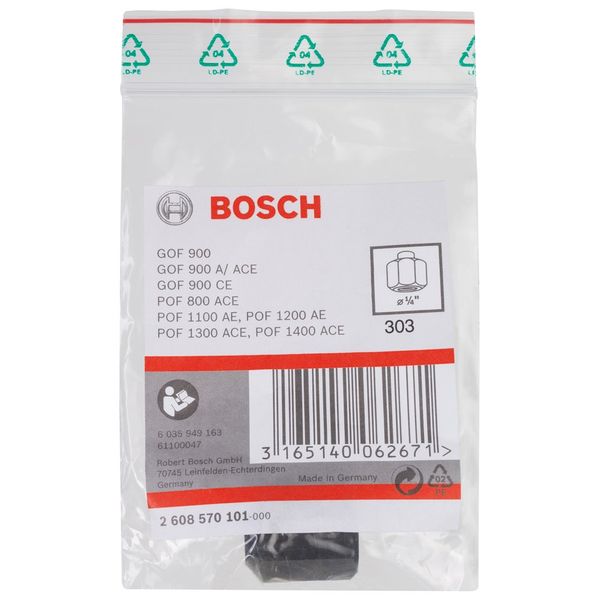 Bosch Professional 1x Collet (for Regular Routers, 1/4", Accessory Hand-Held Router)