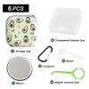 Gxamz Retainer Case Travel Aligner Case Mouth Guard Box with Clip, Organizer Bag, Mirror and Removal Tool Set (Fruit)