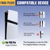 Mcbazel Face Plates Anti-Scratch Replacement Panels Cover Plates Shell Case with Cooling Vent Compatible with PS5 Pro Digital Edition - Black