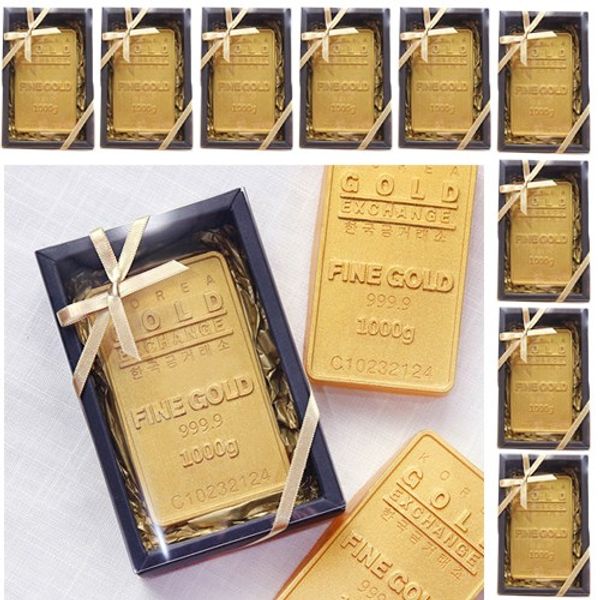 Gold bar natural soap (including packaging)