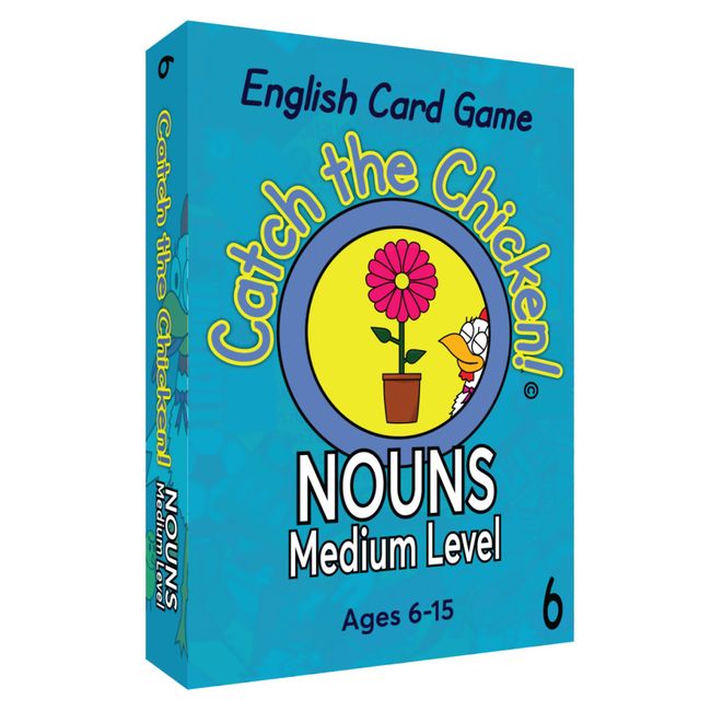 NOUNS English Card Game Catch The Chicken English Card Game Medium Level Children's English Noun Flashcard