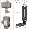 DSLR L Bracket Horizontal Vertical Camera Mount Tripod Quick Release Plate Compatible with Arca Swiss