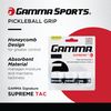 GAMMA Sports Supreme Overgrip for Tennis, Pickleball, Squash, Badminton, and Racquetball Racquets, 3 Count (Pack of 1), Black
