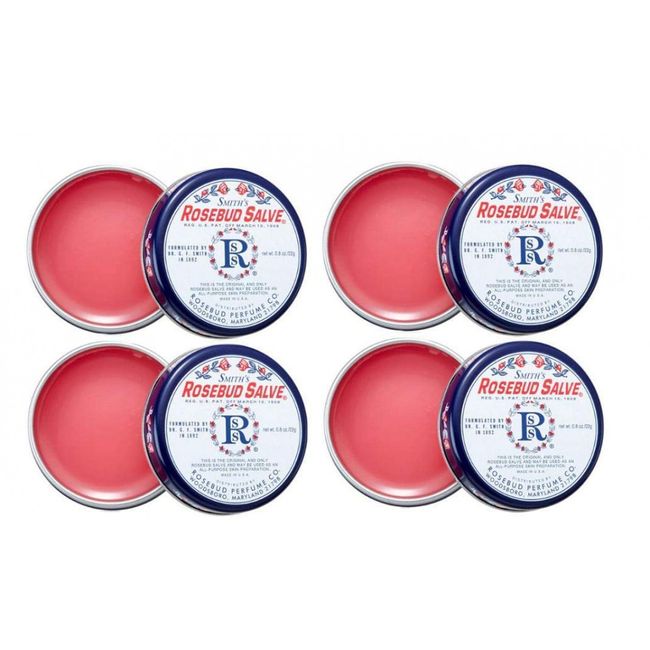 Smith's  8 Oz Rosebud Lip Care Salve Tin Balm For Dry Skin (Pack of 4)