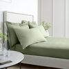 Bianca 200 Thread Count Cotton Percale Oxford Pillowcase Pair Sage Green