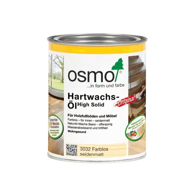 Osmo 3032C 0.75 Litre Polyx Hard Wax Oil - Clear Satin