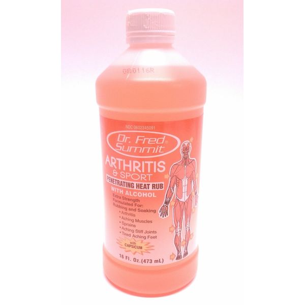 Dr Fred Summit Arthritis & Sport Rubbing Alcohol, Penetrating Heat Rub