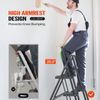 4 Step Ladder with Handrails, Folding Step Stool with Widened Anti-Slip Pedal
