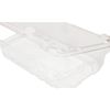 Karat 9" x 5" PET Plastic Hinged Containers - 250 pcs, FP-HC95PET-1C