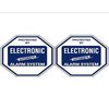 NEW 2-Pack Security Commercial Grade Burglar ALARM System Deterrence Decals