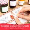 Jam Labels Easy Peel Off - 64 Jam Jar Labels Self Adhesive Vintage, Perfectly Sized (8.75 x 5cm) Waterproof Jam Pot Labels, Premium Labels for Jams and Preserves, Jam Labels for Jars by Innoveem