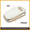 Partuto Car Key Fob Cover 3 Button Remote Key Fob Case TPU Protector White Replacement