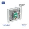 BG Electrical Screwless Flat Plate Single Co-Axial Socket
