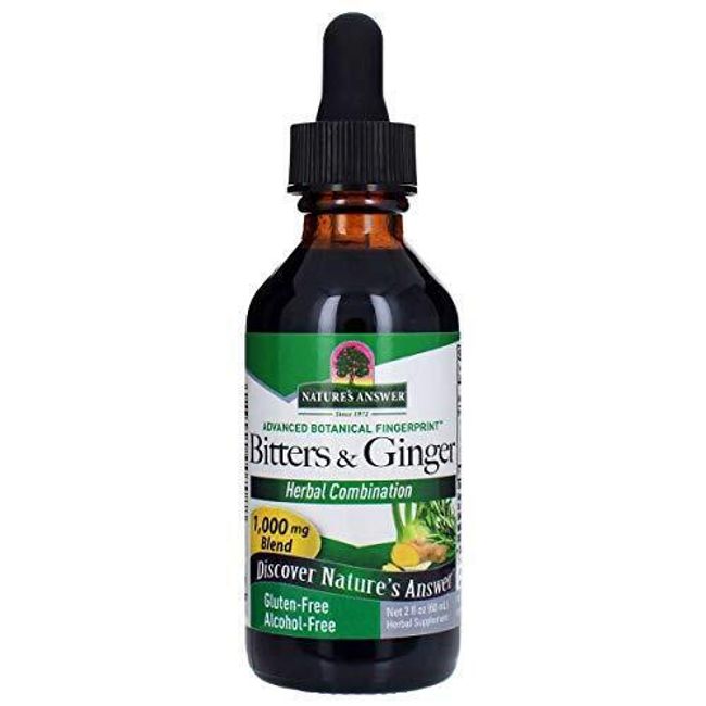 Natures Answer Bitters Ginger 2 Fl Oz Alcohol Free Digestive Support