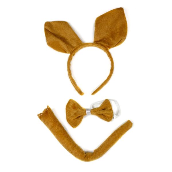 Petitebelle Headband Bowtie Tail 3pc Adult Costume (Kangaroo, One Size)